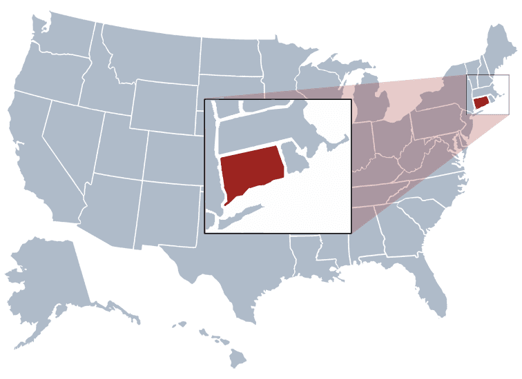 USA States Covered by Ovid Media Group-connecticut