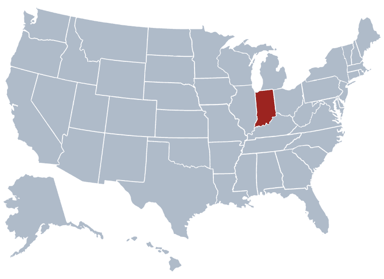 USA States Covered by Ovid Media Group-indiana