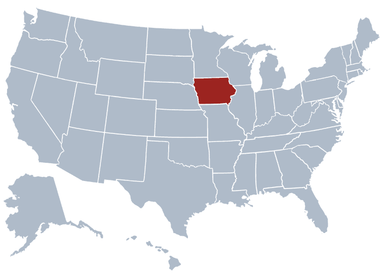 USA States Covered by Ovid Media Group-iowa