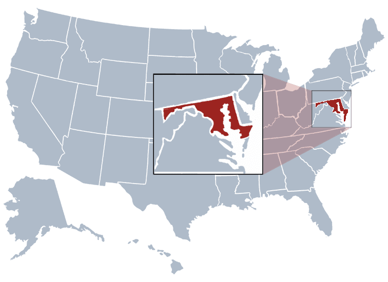 USA States Covered by Ovid Media Group-maryland