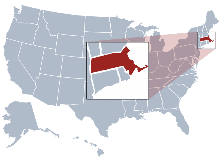 USA States Covered by Ovid Media Group-massachusetts