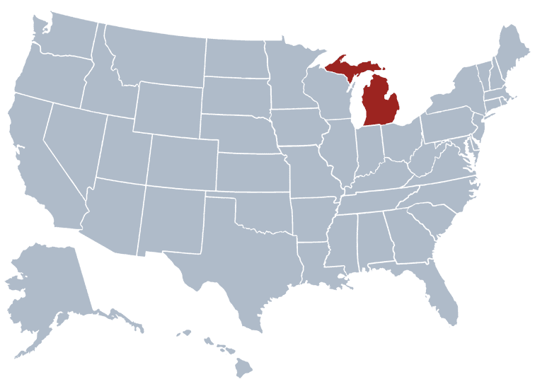 USA States Covered by Ovid Media Group-michigan